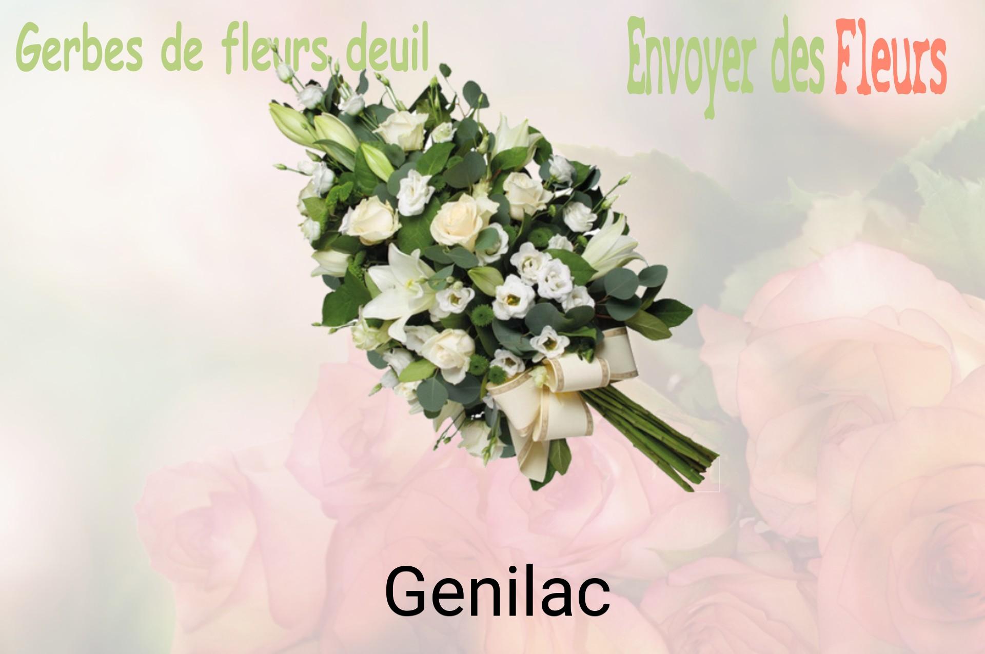 Gerbe de fleurs de deuil livrée à Genilac